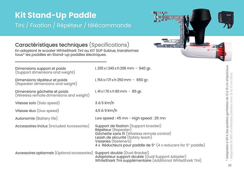 Brochure Sublue - scooters sous-marins